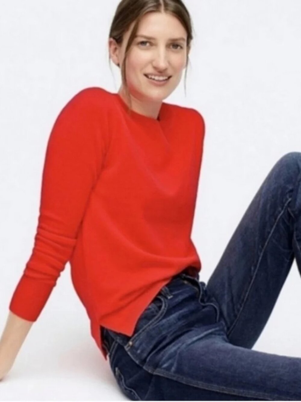 J. Crew Cashmere Crewneck Sweater (XXL, Red)